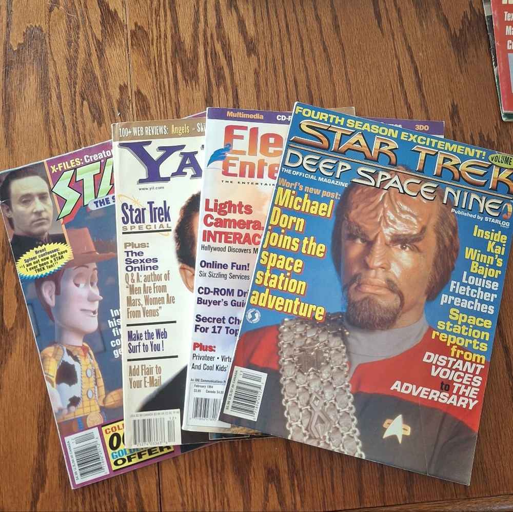 RARE Collectible Vintage Star Trek Magazine Collection 1994-1996